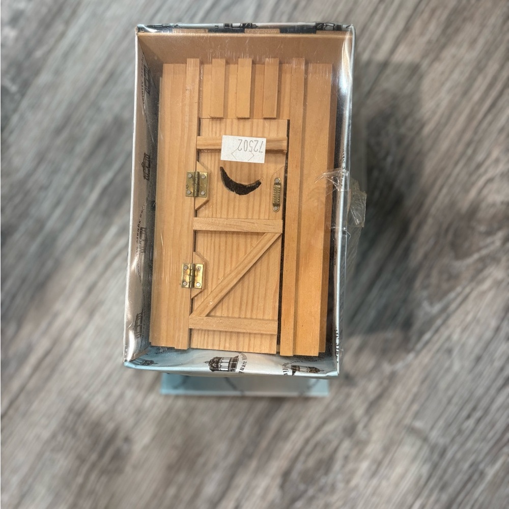 Wooden Outhouse with Door